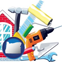oregon map icon and home maintenance tools