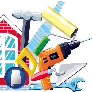 home maintenance tools - with Alabama icon