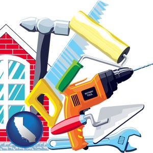 home maintenance tools - with California icon