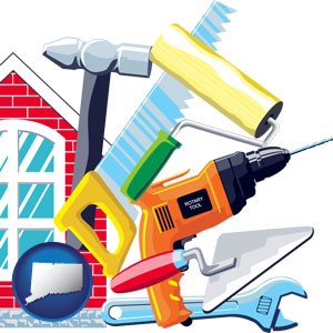 home maintenance tools - with Connecticut icon