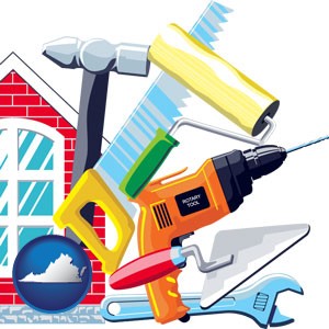 home maintenance tools - with Virginia icon